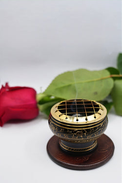 Brass Engraved Charcoal Burner