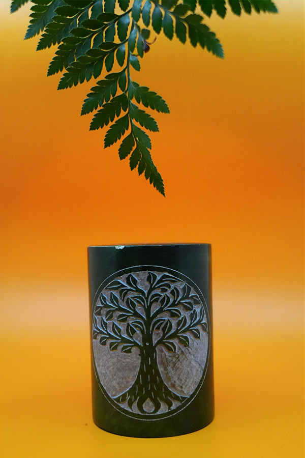 Tree of Life Oil Burner Lamp - Moss Green